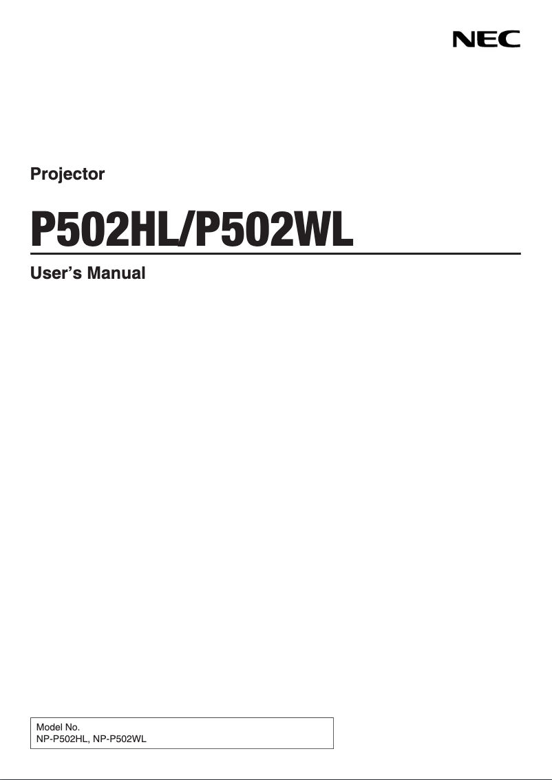 Imagen de la primera página del manual del dispositivo P502WL