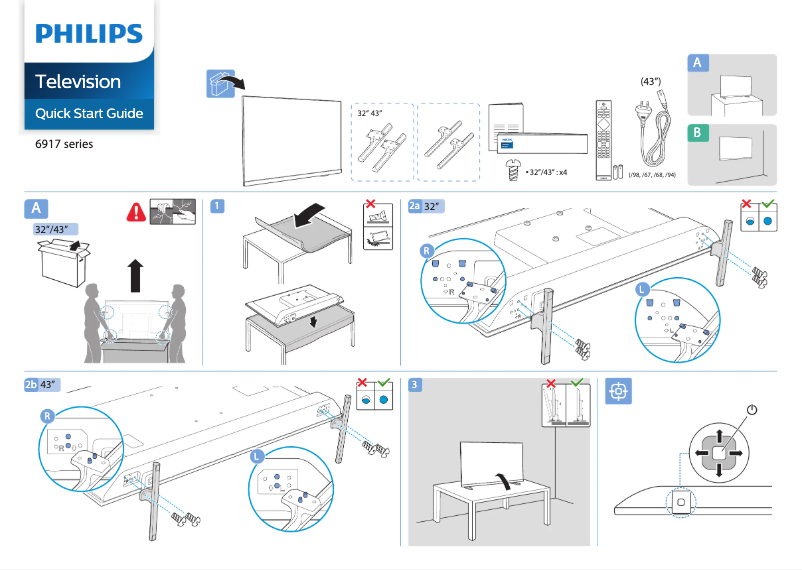 Imagen de la primera página del manual del dispositivo 43PFT6917