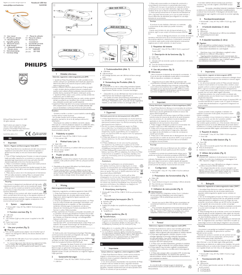 Página 1 del manual Manual de usuario Philips SUH5100