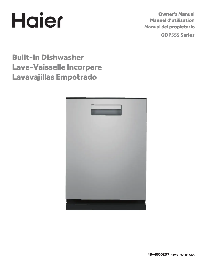 Imagen de la primera página del manual del dispositivo QDP555SYNFS