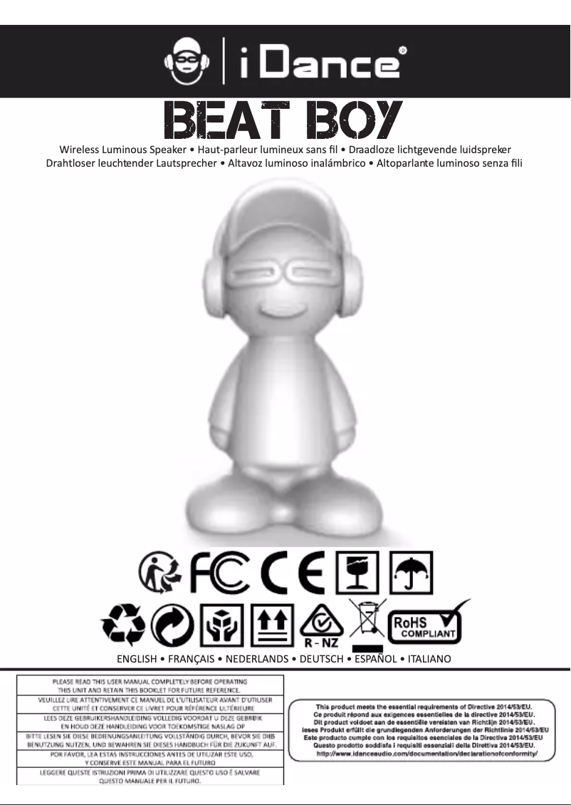 Página nº 1 - Manual de usuario iDance Beat Boy BBL10