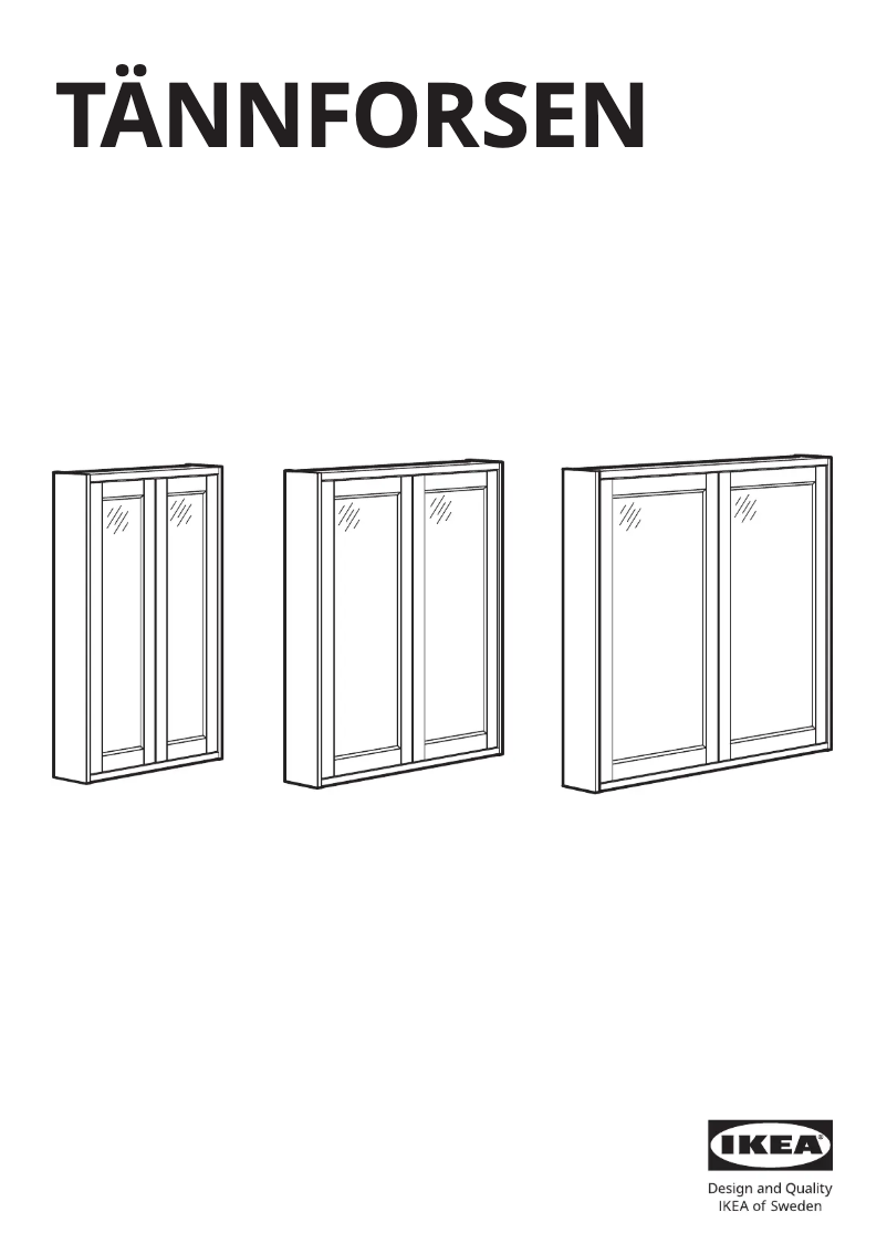 Página 1 del manual Manual de usuario Ikea TÄNNFORSEN 305.351.28