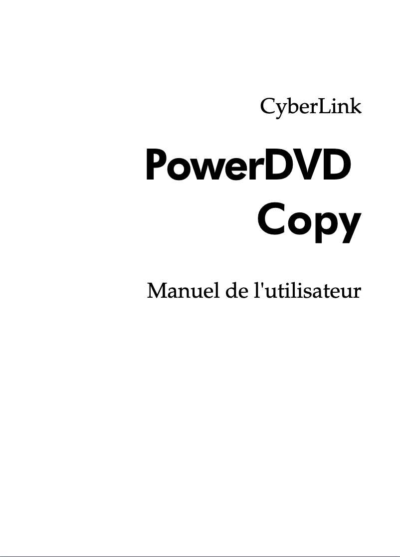 Página 1 del manual Manual de usuario Cyberlink PowerDVD Copy