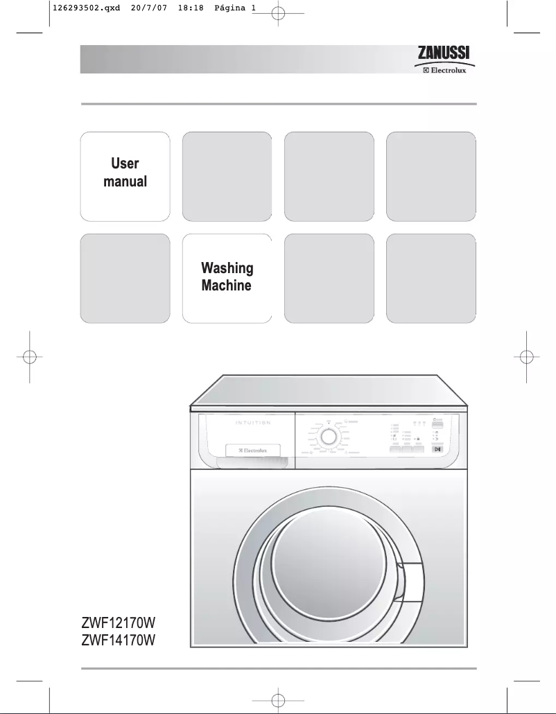 Página 1 del manual Manual de usuario Zanussi-Electrolux ZWF 12170 W