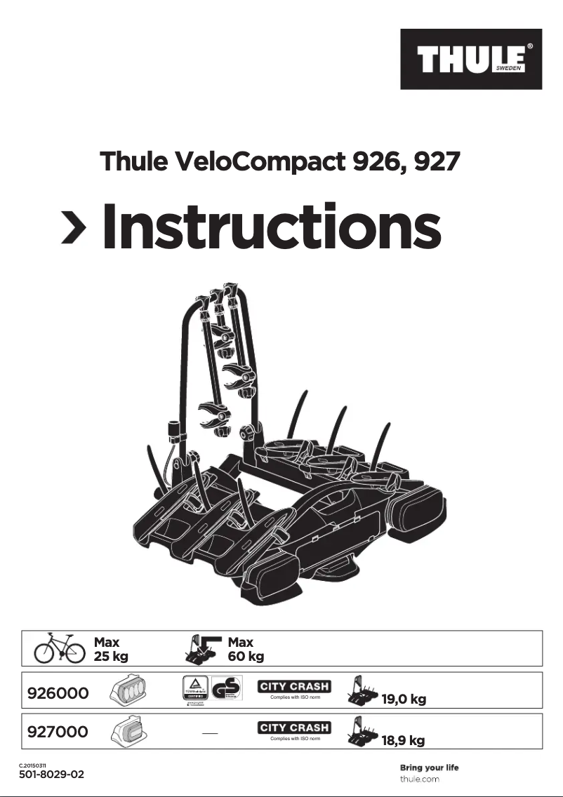 Imagen de la primera página del manual del dispositivo VeloCompact 927 (2018)