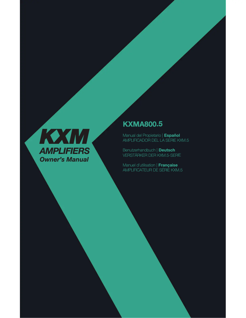 Imagen de la primera página del manual del dispositivo KXMA800.5