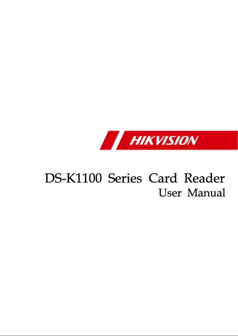 Imagen de la primera página del manual del dispositivo DS-K1104