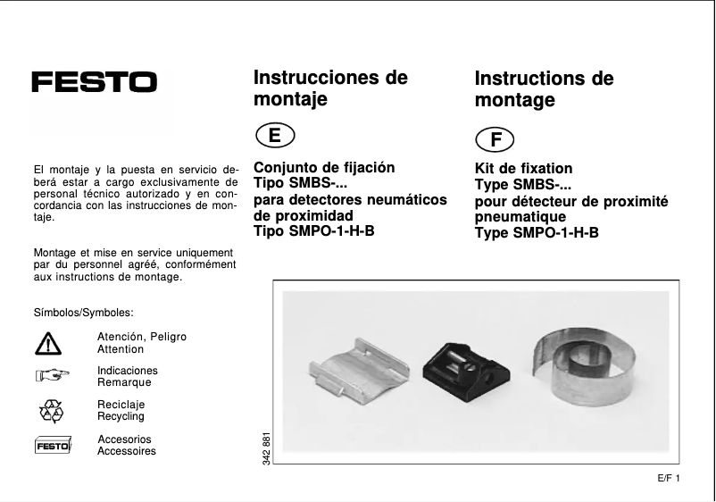 Imagen de la primera página del manual del dispositivo SMBS-1
