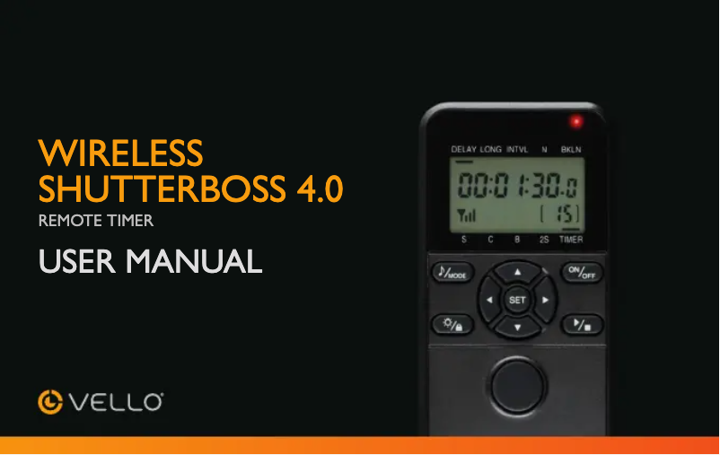 Imagen de la primera página del manual del dispositivo ShutterBoss 4.0