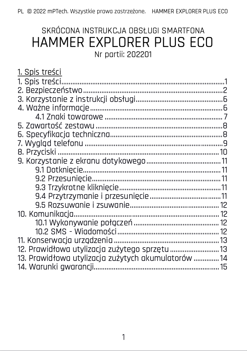 Imagen de la primera página del manual del dispositivo Explorer Plus Eco