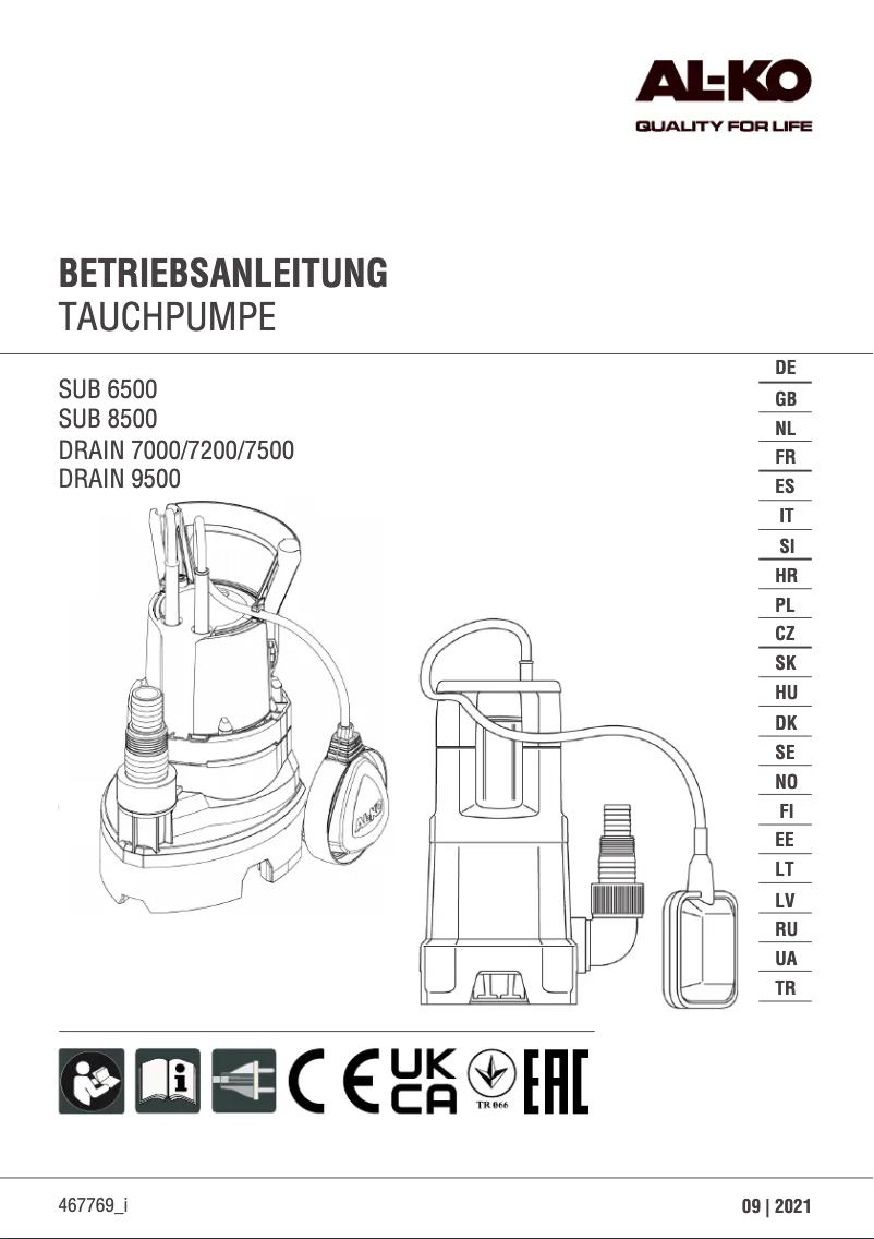 Página 1 del manual Manual de usuario AL-KO Drain 7000 Classic