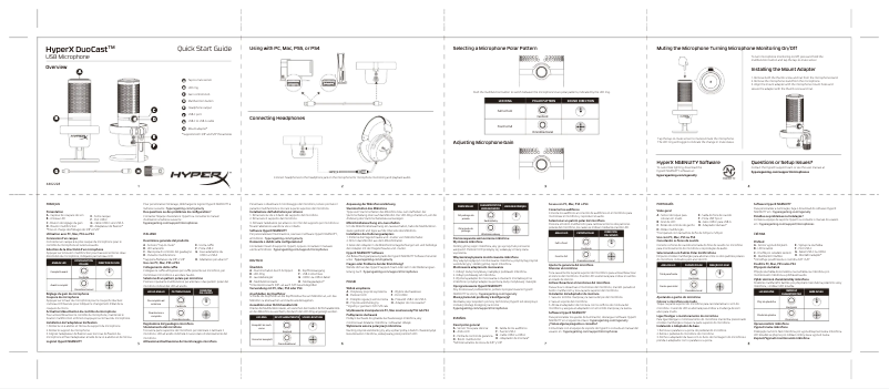 Imagen de la primera página del manual del dispositivo DuoCast