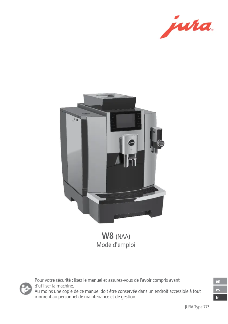 Imagen de la primera página del manual del dispositivo W8