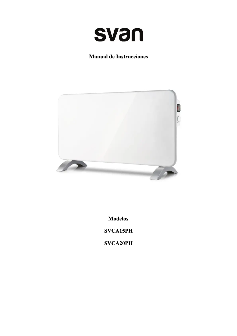 Página 1 del manual Manual de usuario SVAN SVCA15PH