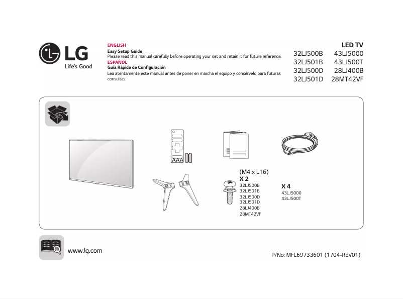 Página 1 del manual Manual de usuario LG 32LJ501D