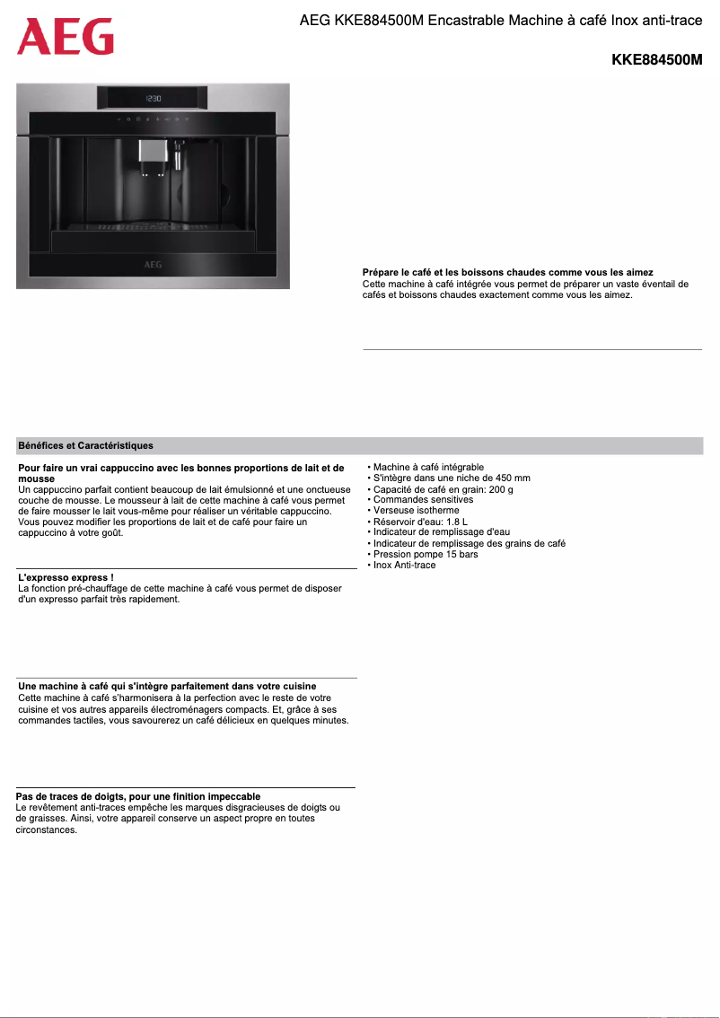 Imagen de la primera página del manual del dispositivo KKE884500M
