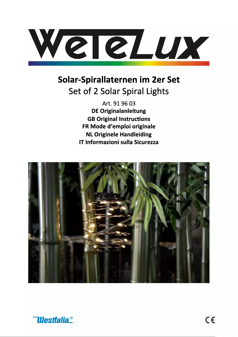 Imagen de la primera página del manual del dispositivo 919603