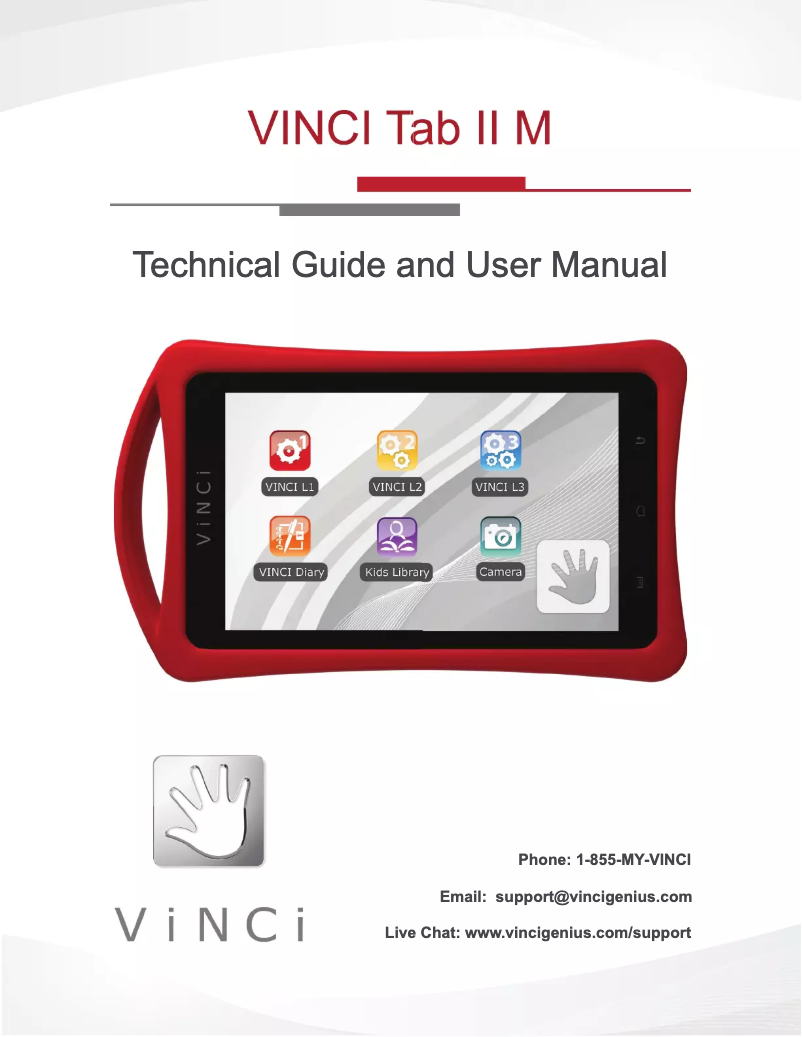 Imagen de la primera página del manual del dispositivo Tab II M