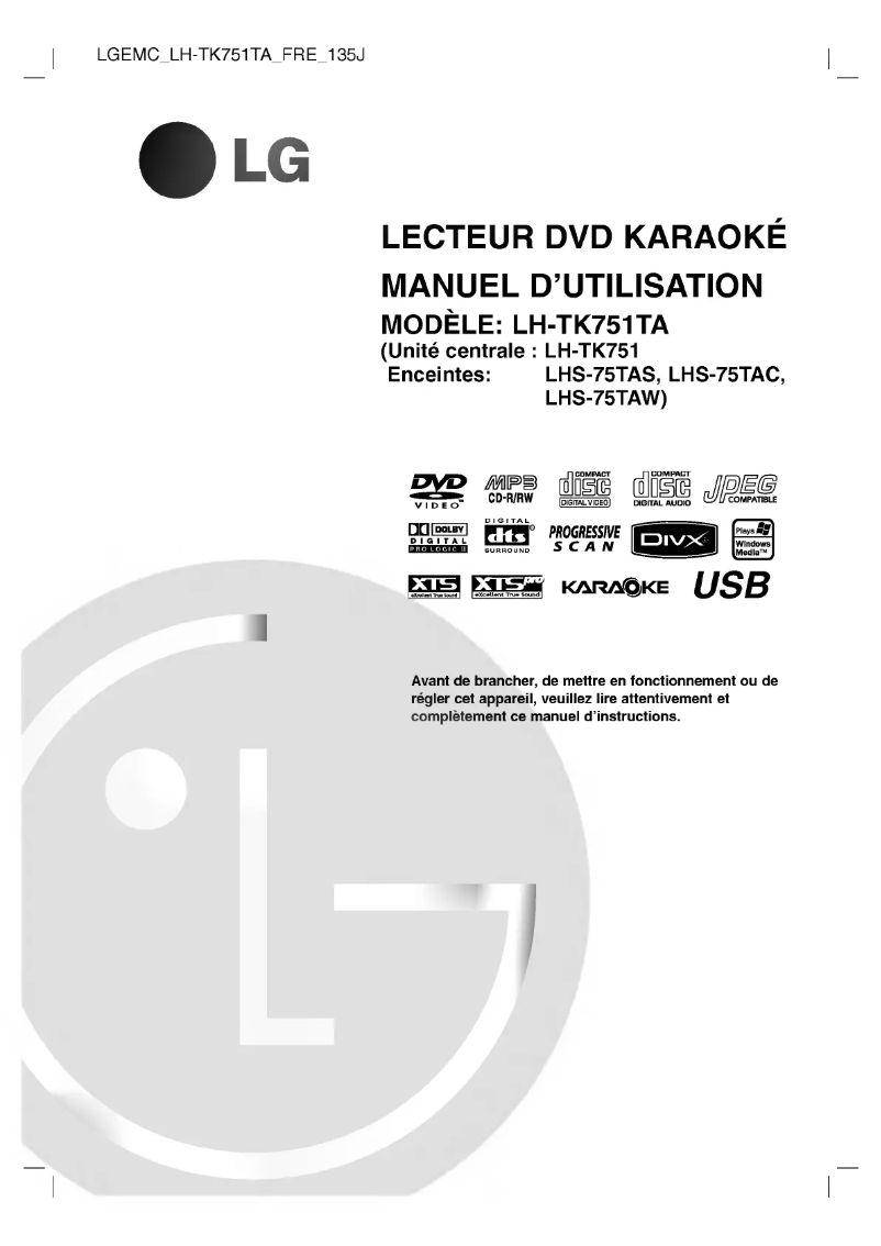 Imagen de la primera página del manual del dispositivo LH-TK751TA