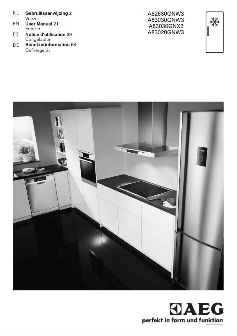 Página nº 1 - Manual de usuario AEG A83020GNW3