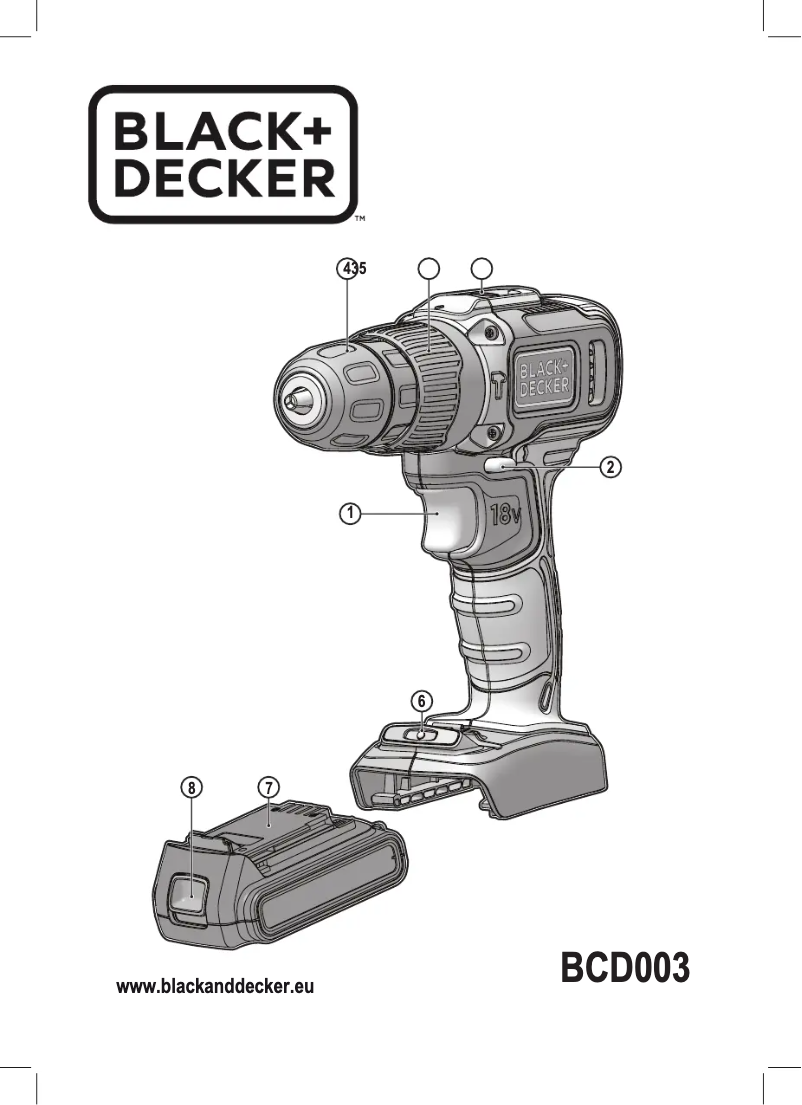 Página 1 del manual Manual de usuario Black & Decker BCD003