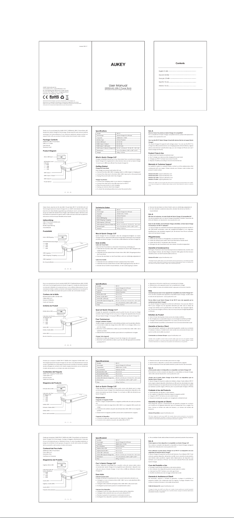 Imagen de la primera página del manual del dispositivo PB-N53