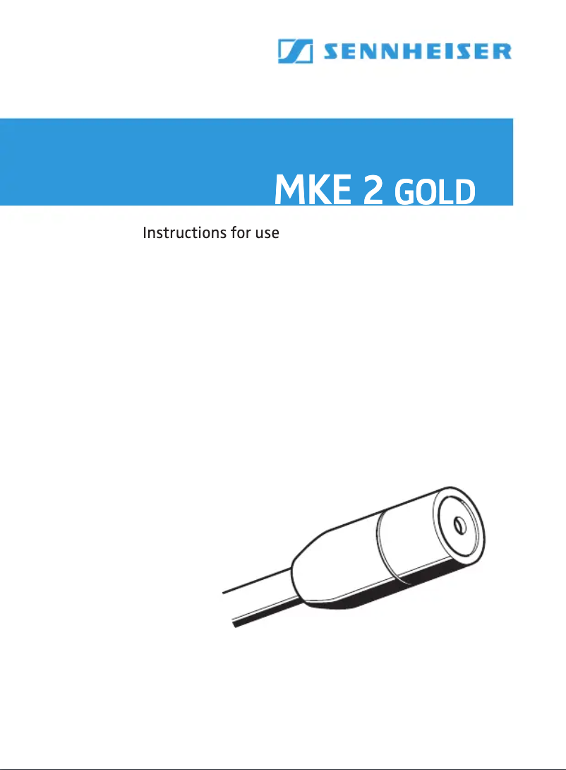 Página 1 del manual Manual de usuario Sennheiser MKE 2-2R-3 Gold-C