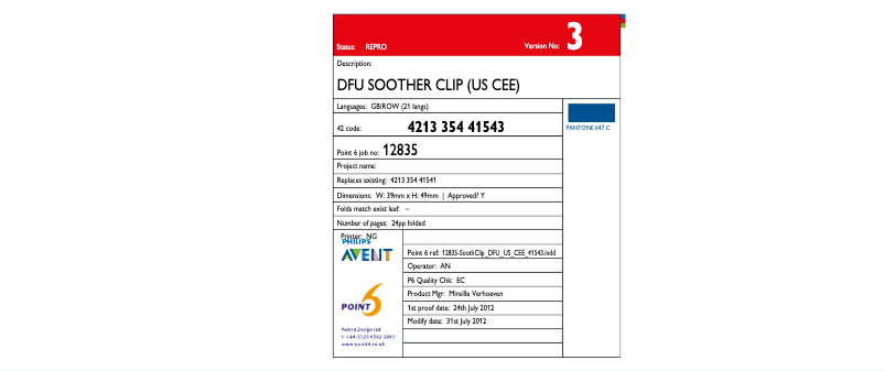 Imagen de la primera página del manual del dispositivo AVENT SCF185