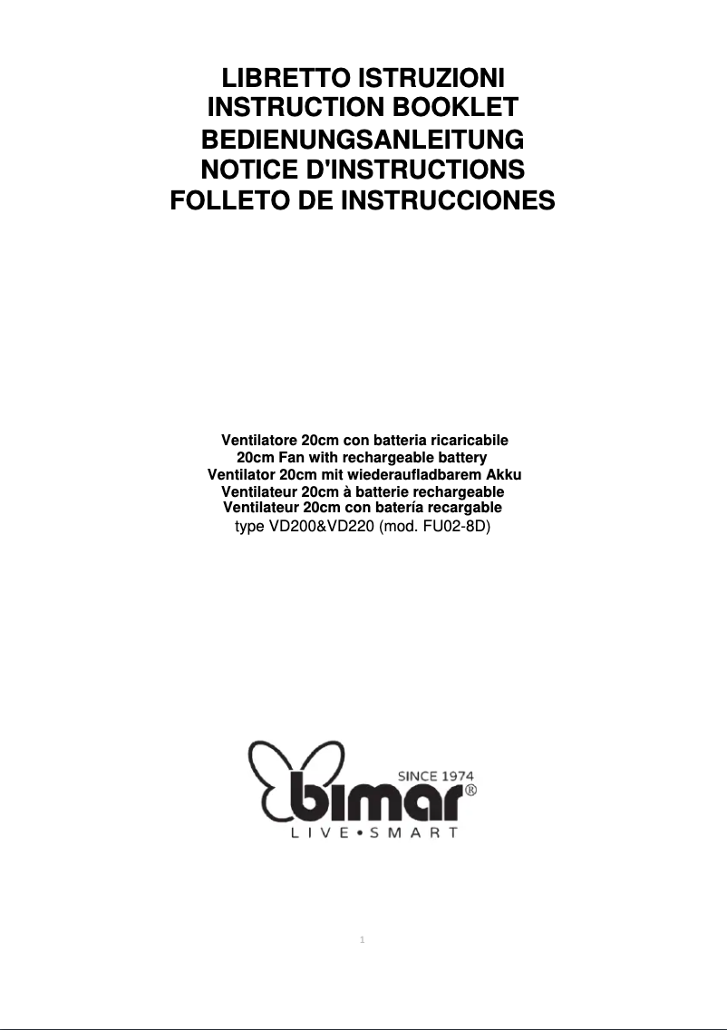 Imagen de la primera página del manual del dispositivo VD220