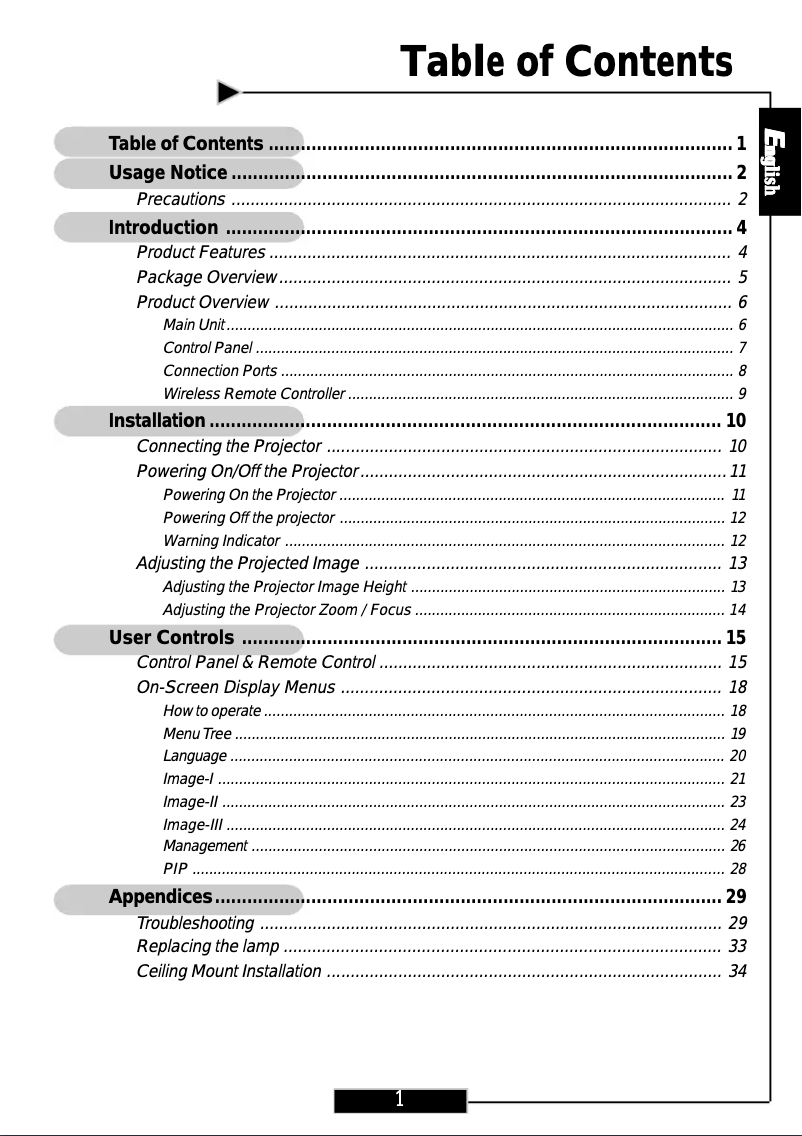 Página 1 del manual Manual de usuario Optoma H57