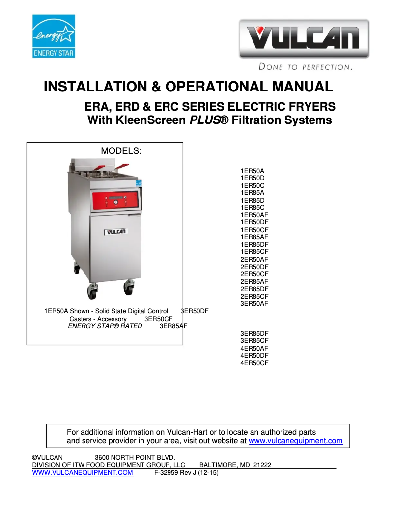 Página 1 del manual Manual de usuario Vulcan 2ER85DF