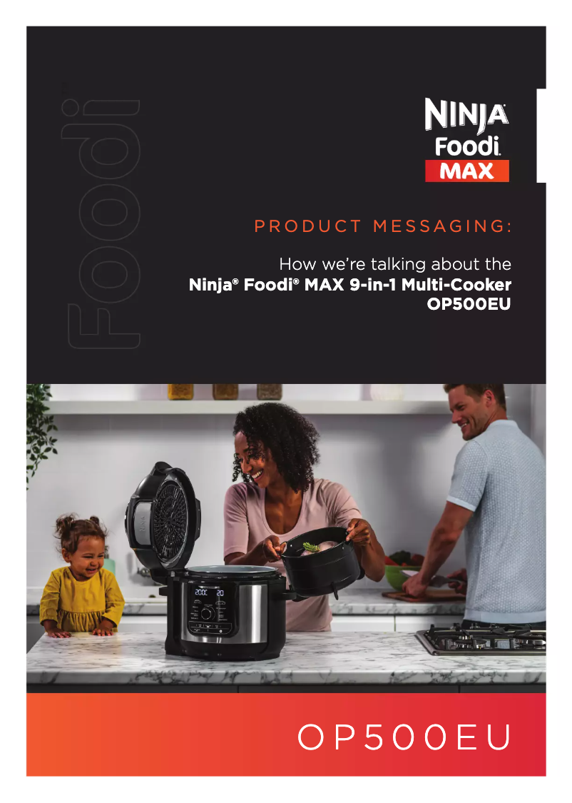 Página 1 del manual Ficha técnica Ninja Foodi Max OP500EU