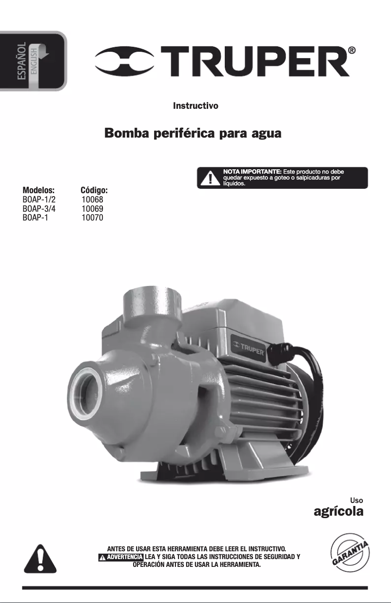 Página 1 del manual Manual de usuario Truper BOAP-1