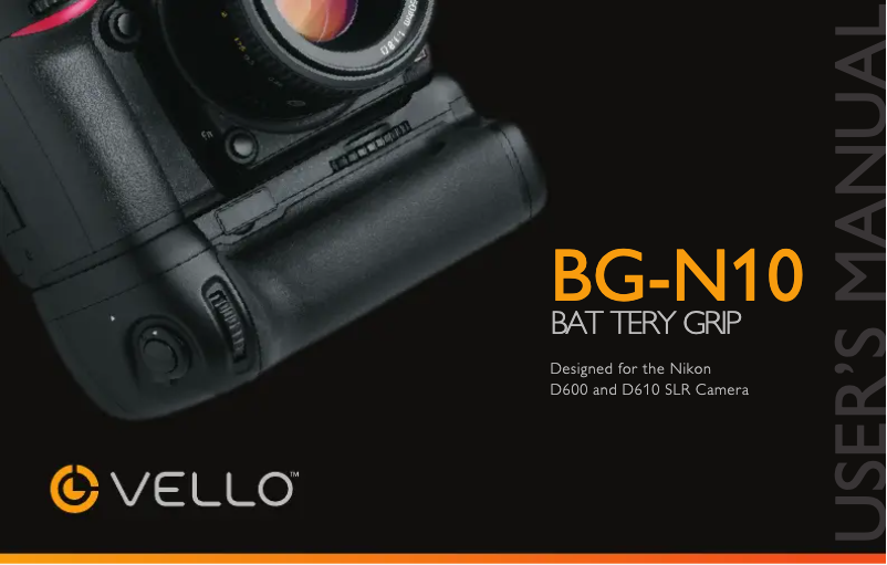 Página 1 del manual Manual de usuario Vello BG-N10