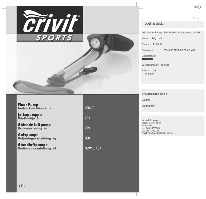 Imagen de la primera página del manual del dispositivo IAN 68643