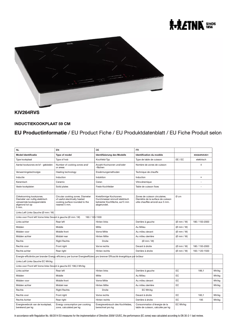 Imagen de la primera página del manual del dispositivo KIV264RVS