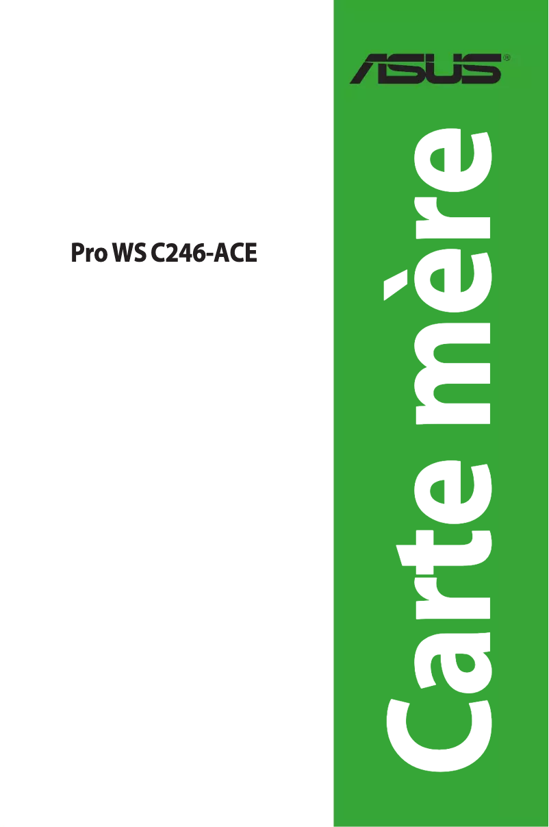 Página nº 1 - Manual de usuario Asus Pro WS C246-ACE