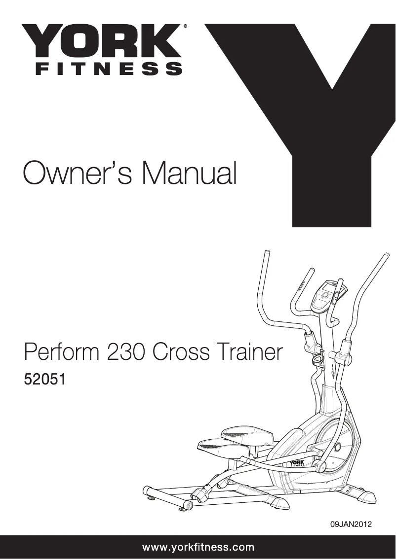 Página nº 1 - Manual de usuario York Fitness Perform 230