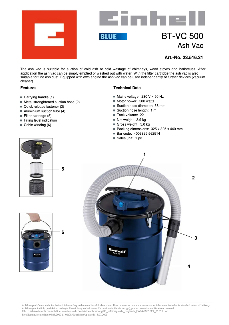 Imagen de la primera página del manual del dispositivo BT-VC 500