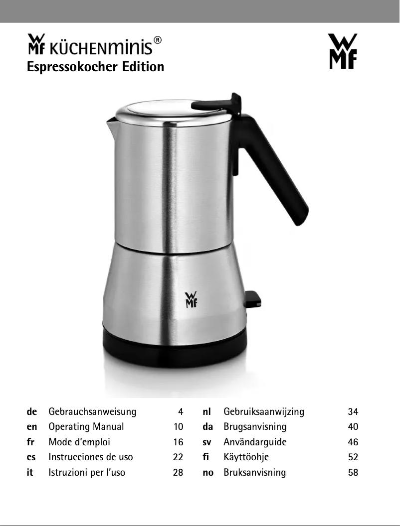 Página 1 del manual Manual de usuario WMF KITCHENminis 04.1241.0012