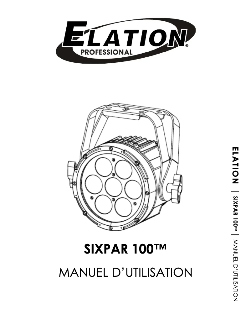 Imagen de la primera página del manual del dispositivo Sixpar 100