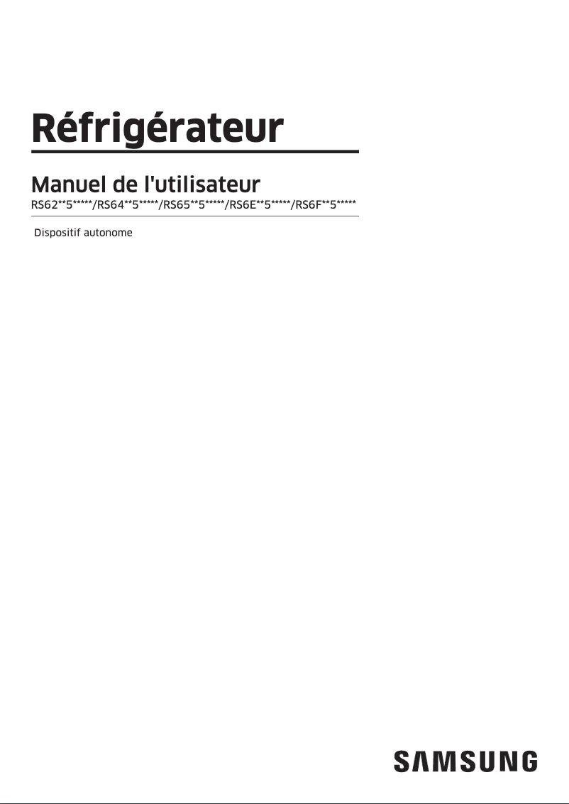 Imagen de la primera página del manual del dispositivo RS62DG5003B1