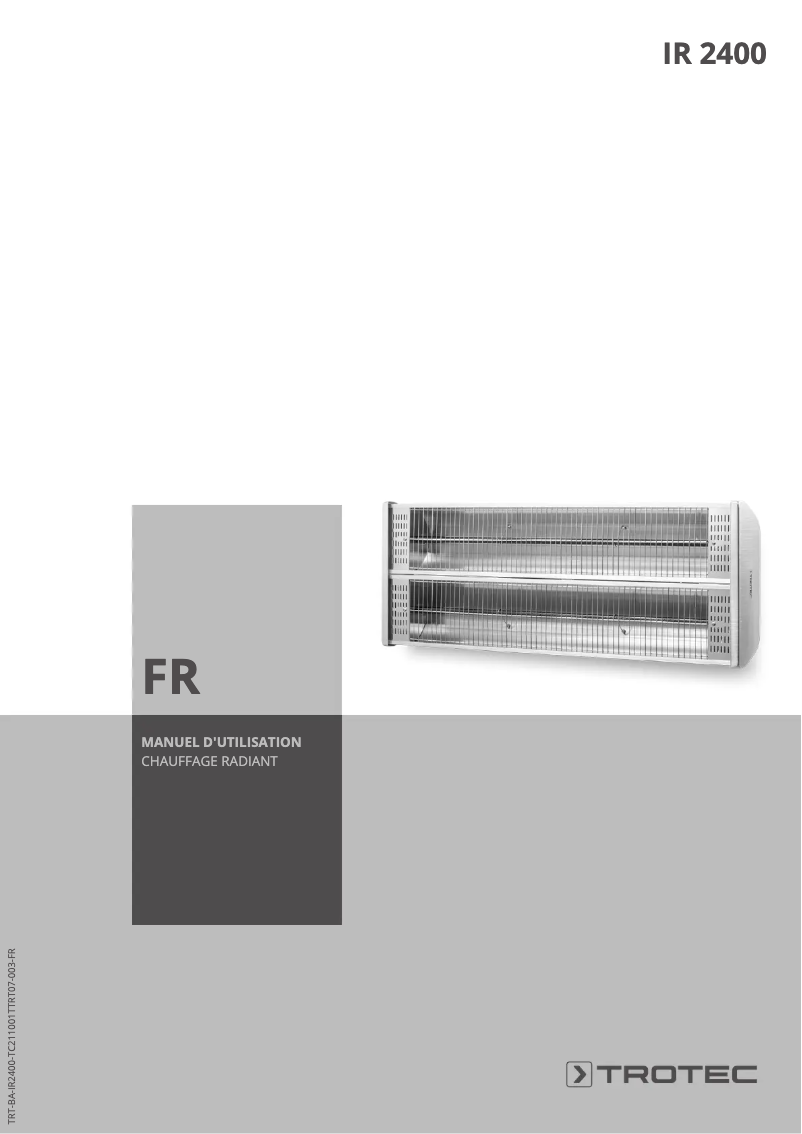 Imagen de la primera página del manual del dispositivo IR 2400