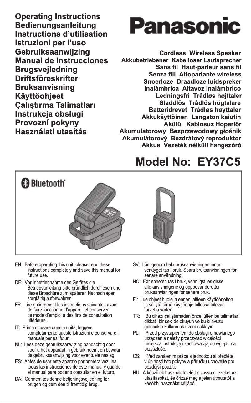 Página 1 del manual Manual de usuario Panasonic EY37C5