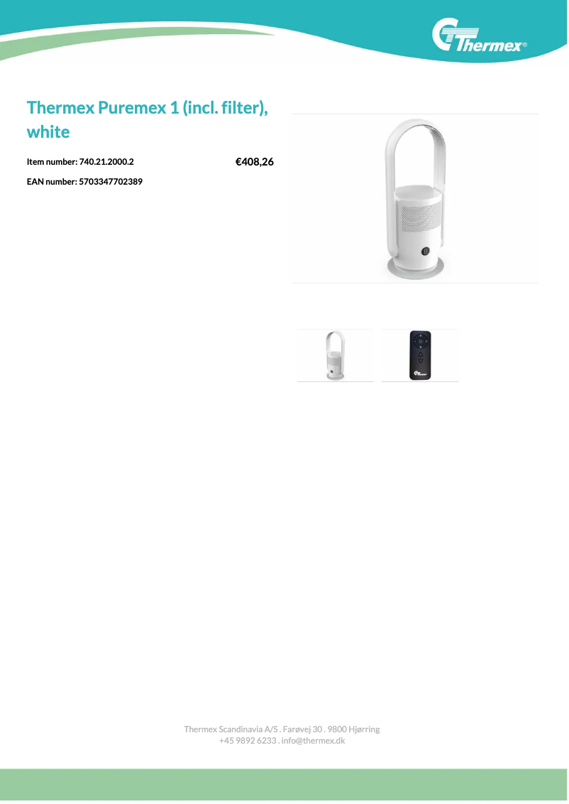 Imagen de la primera página del manual del dispositivo Puremex 1