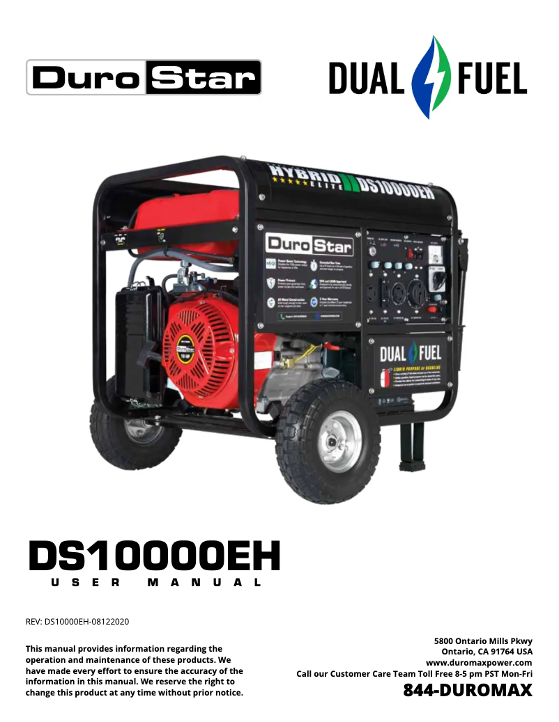 Imagen de la primera página del manual del dispositivo DS10000EH