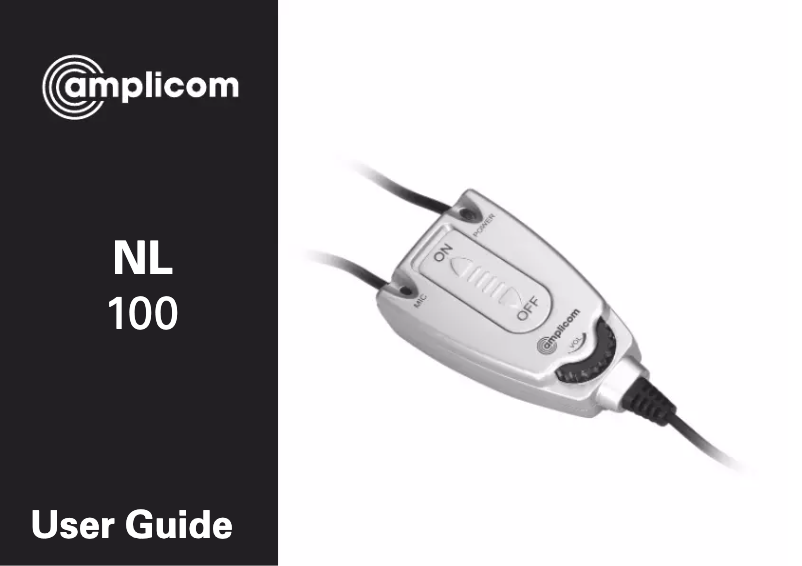 Imagen de la primera página del manual del dispositivo NL 100
