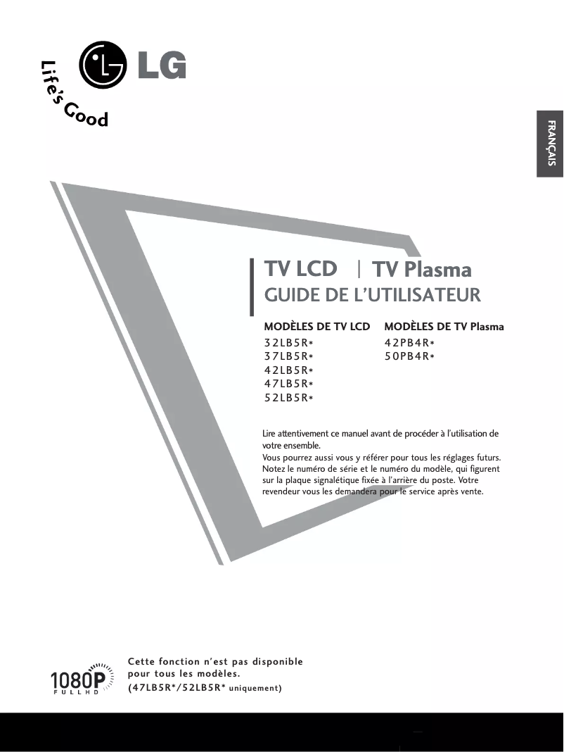 Imagen de la primera página del manual del dispositivo 37LB5RT