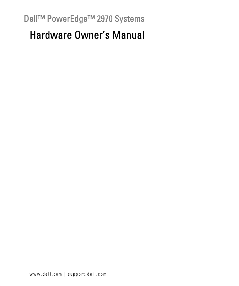 Página 1 del manual Manual de usuario Dell PowerEdge 2970