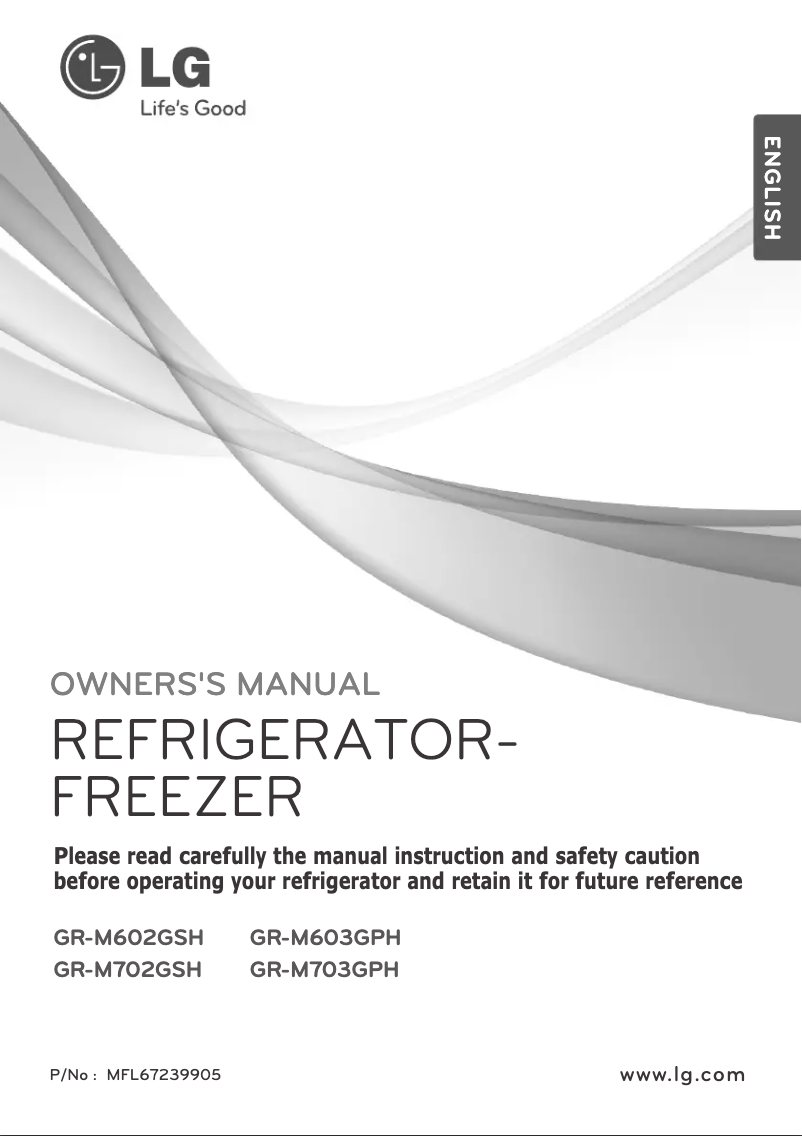 Imagen de la primera página del manual del dispositivo GR-M702GSH